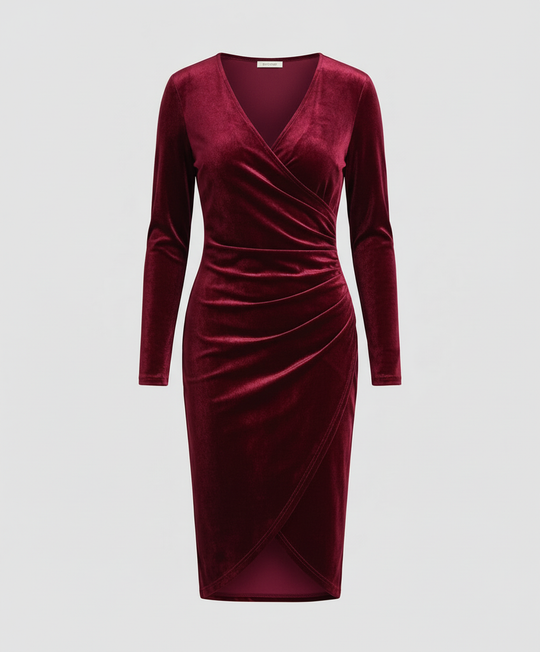 Elegantes Damen Samtkleid