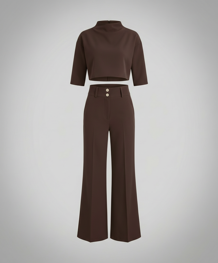 Tailliertes Herbst Hosenset Damen