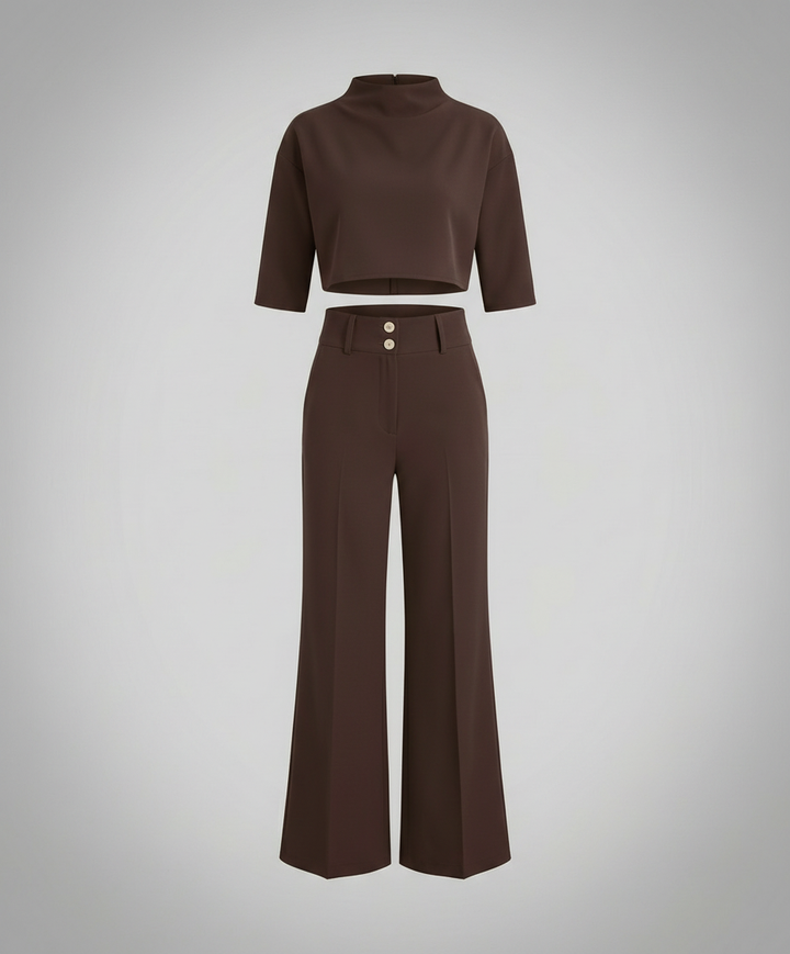 Tailliertes Herbst Hosenset Damen