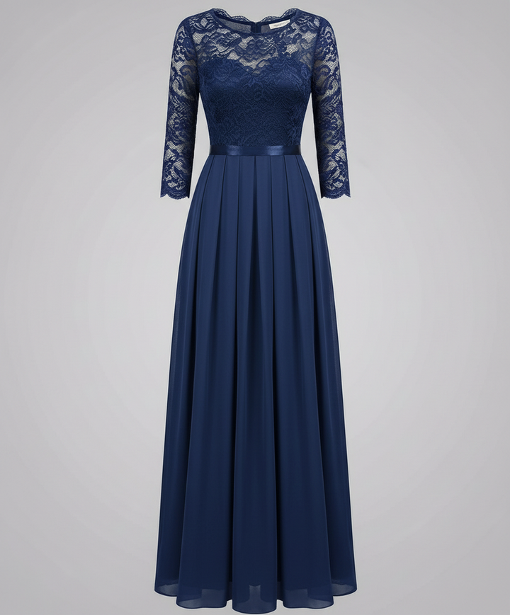 Elegantes Spitzen Brautjungfernkleid