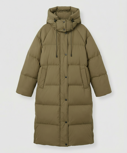 Lange Pufferjacke Damen Winter