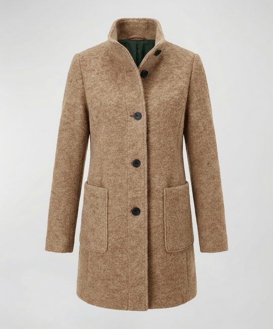 Eleganter Vintage Wollmantel Damen