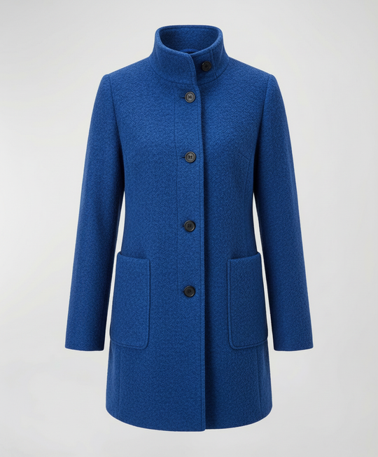 Eleganter Vintage Wollmantel Damen