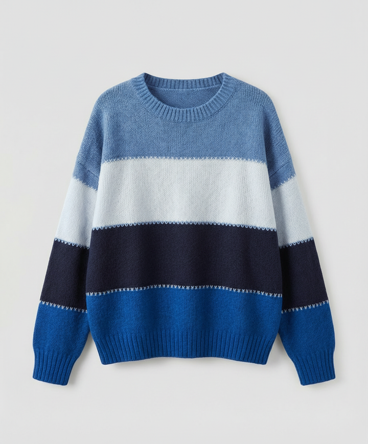 Lockerer Streifenpullover Damen Bequem