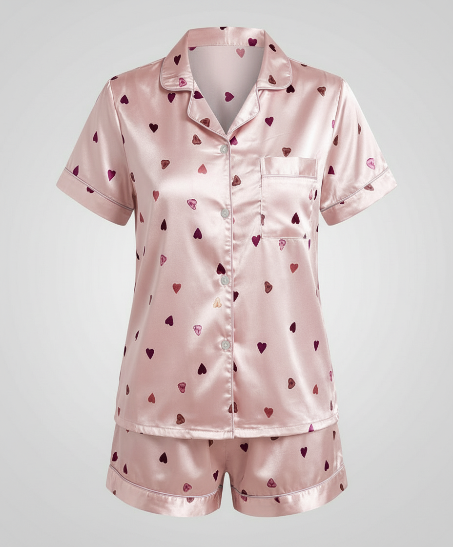 Satin Komfort Pyjama Set Damen