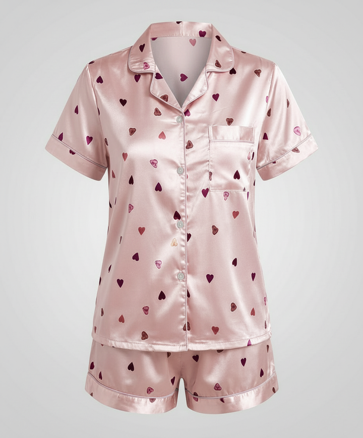 Satin Komfort Pyjama Set Damen