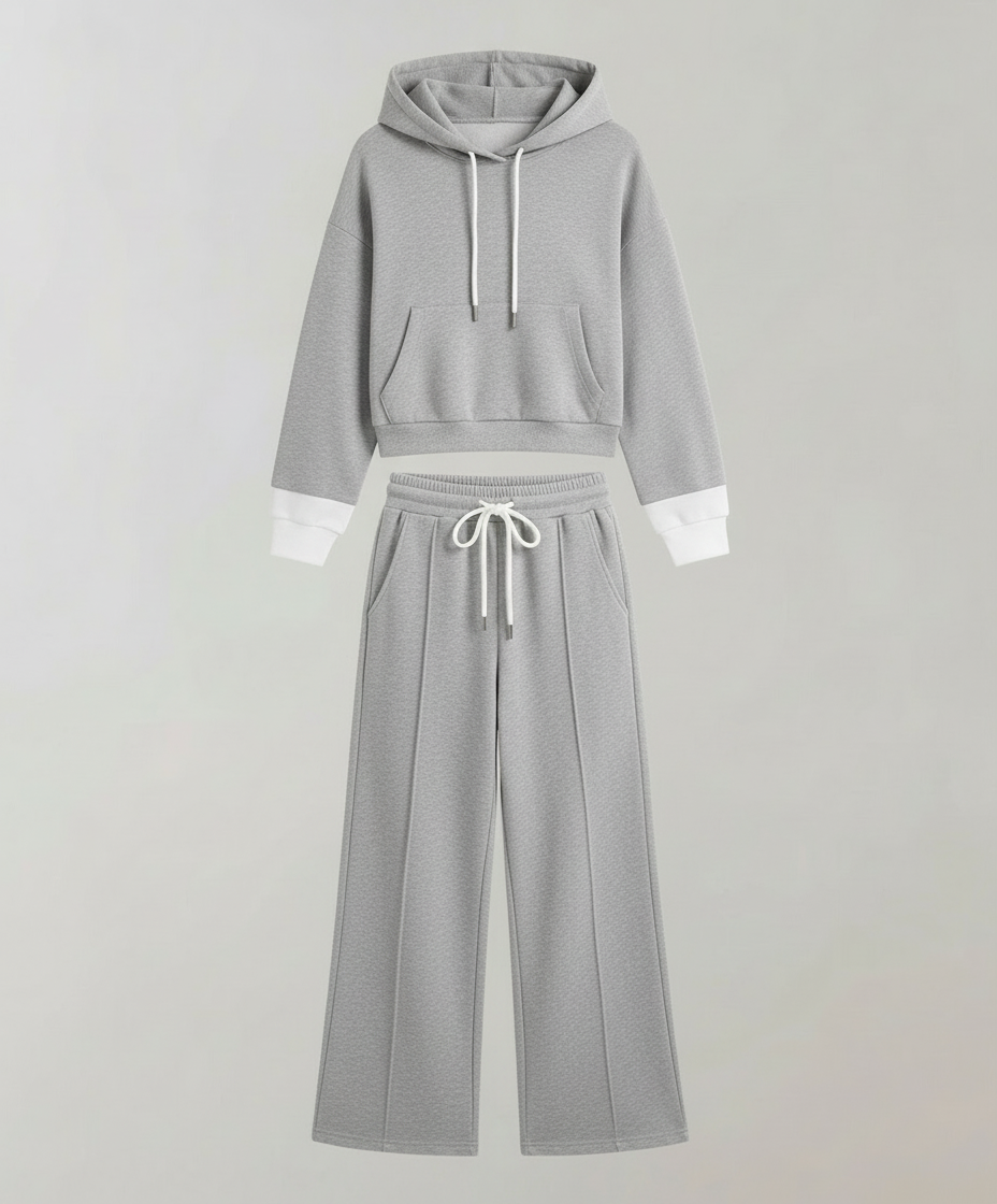 Zweifarbiges Damen Lounge Set