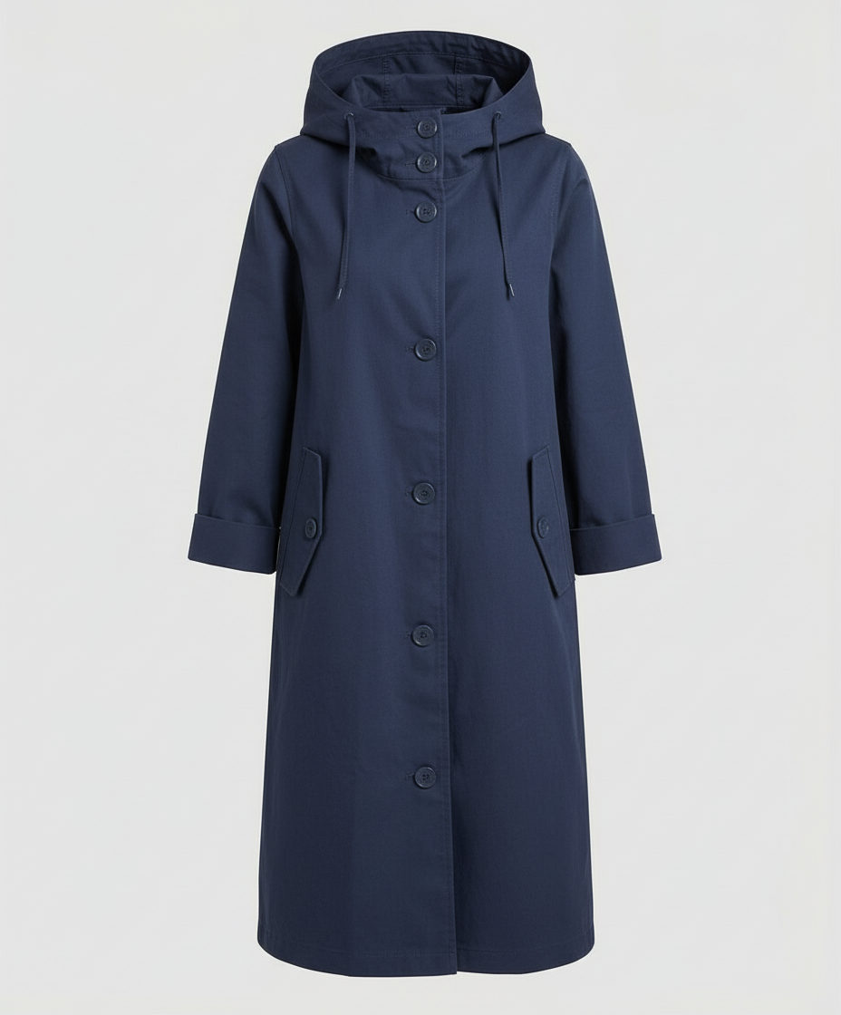 Bequemer Regen Trenchcoat Damen Kapuze