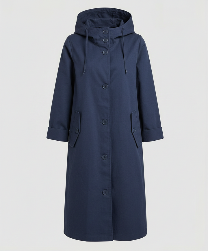 Bequemer Regen Trenchcoat Damen Kapuze