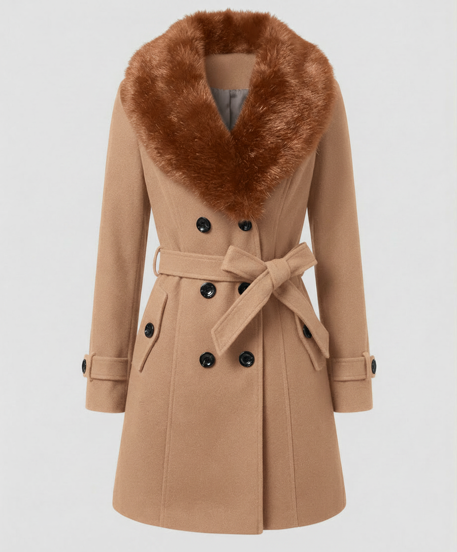 Luxuriöser Eleganter Pelzmantel Damen