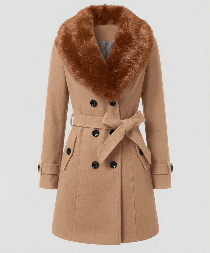 Luxuriöser Eleganter Pelzmantel Damen