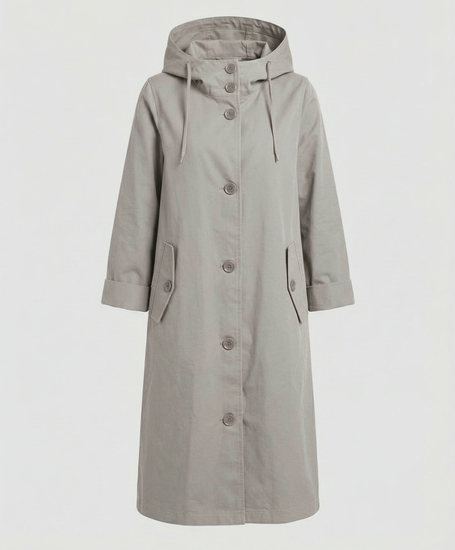 Bequemer Regen Trenchcoat Damen Kapuze