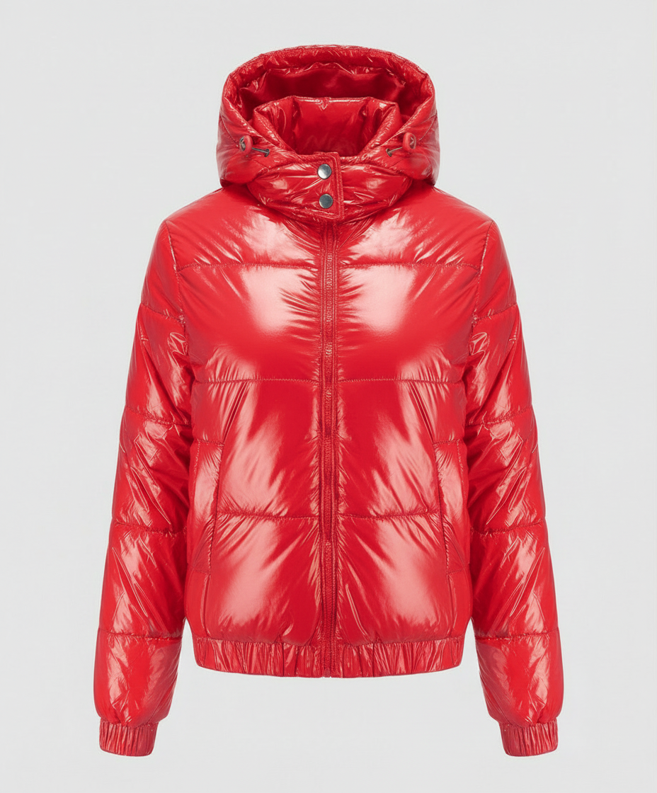 Glänzende Winterjacke Damen
