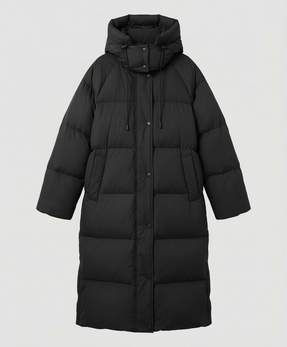 Lange Pufferjacke Damen Winter
