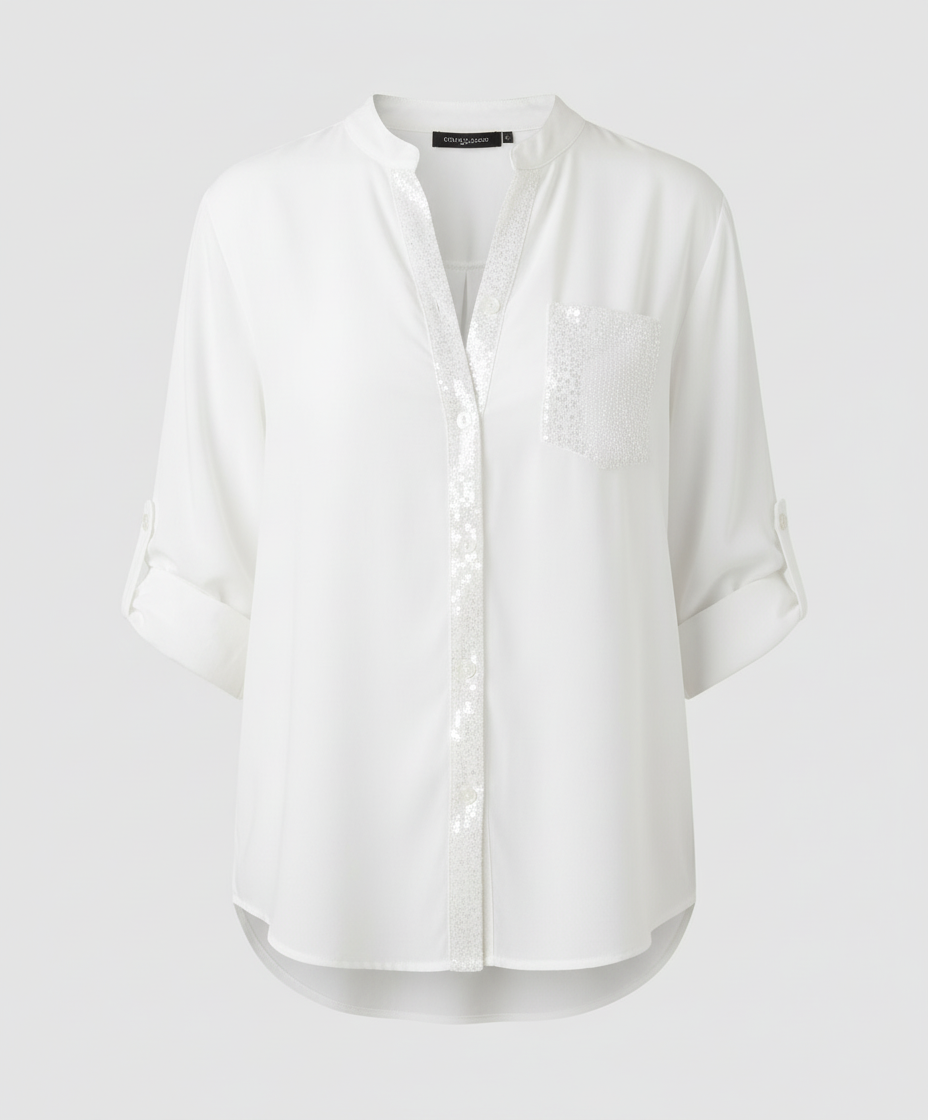 Glitzerbluse Damen Pailletten