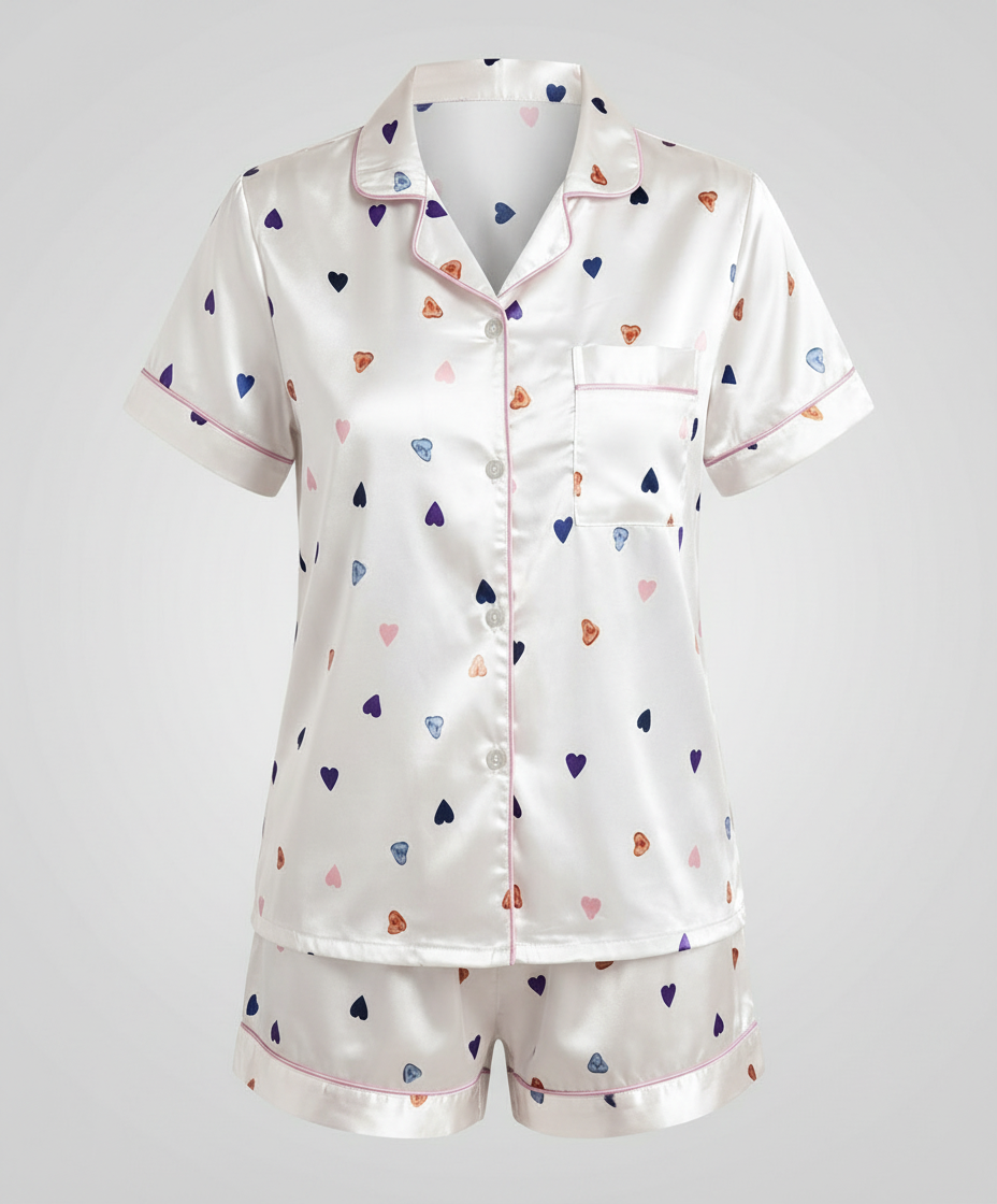 Satin Komfort Pyjama Set Damen