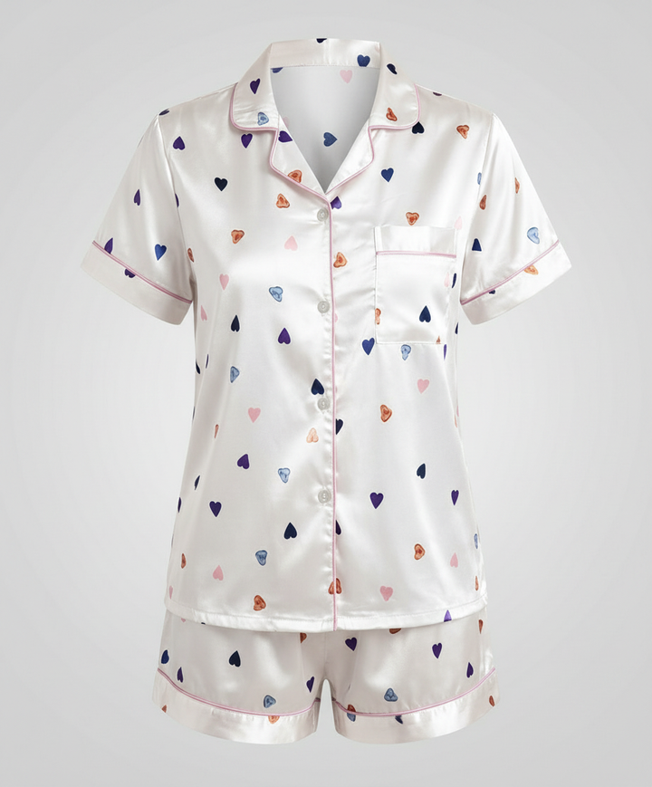 Satin Komfort Pyjama Set Damen