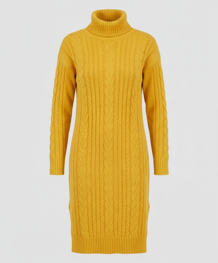 Elegantes Warmes Strickkleid Winter