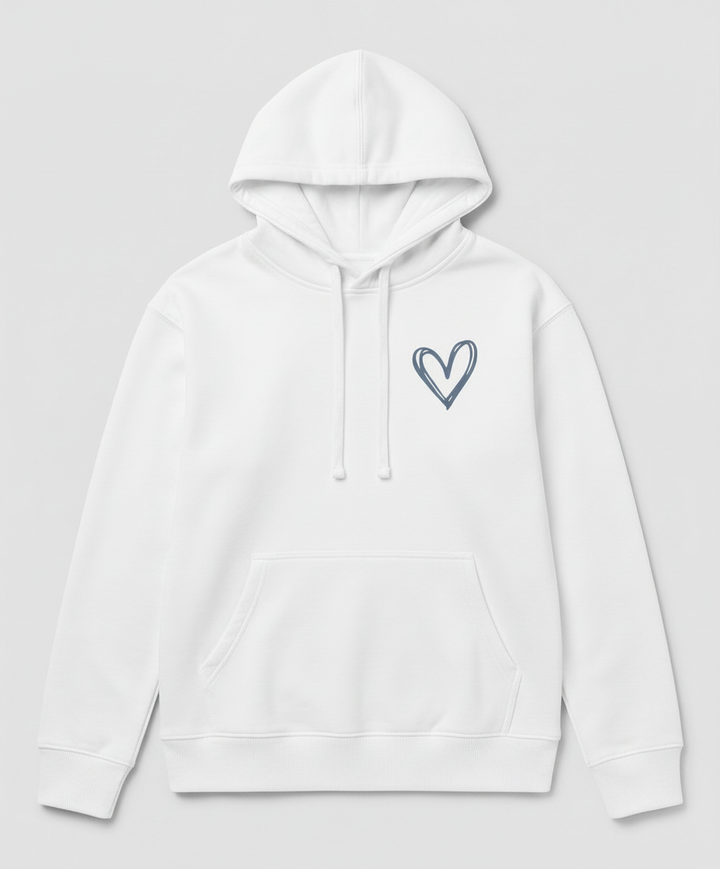 Kapuzenpullover Herzdruck Damen