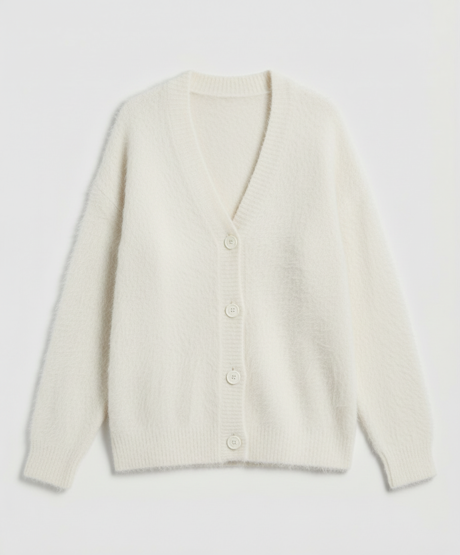 Kuschelige Mohair Strickjacke Damen