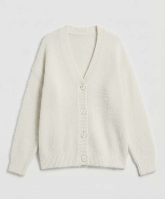Kuschelige Mohair Strickjacke Damen