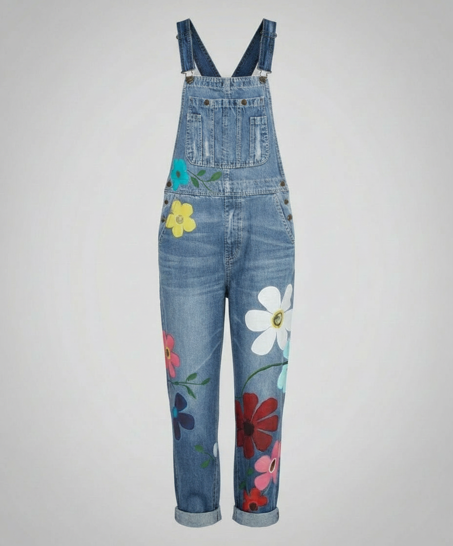 Ärmelloser Denim-Overall Damen