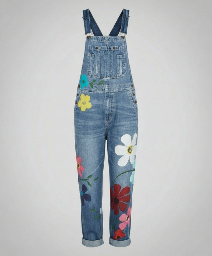 Ärmelloser Denim-Overall Damen