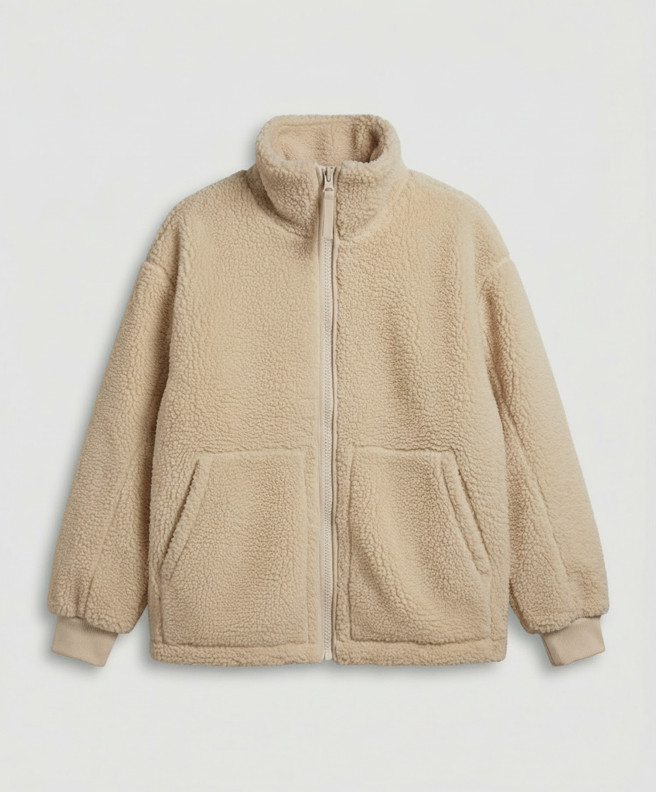Herren Oversized Fleecejacke Warm