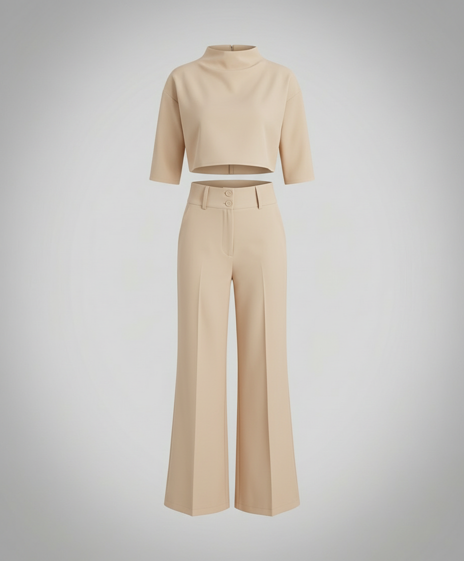 Tailliertes Herbst Hosenset Damen