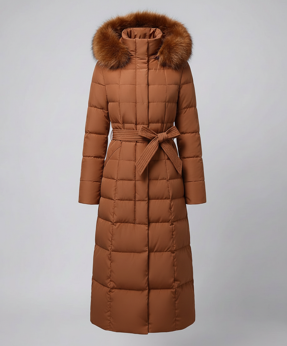Eleganter Langer Wintermantel Damen
