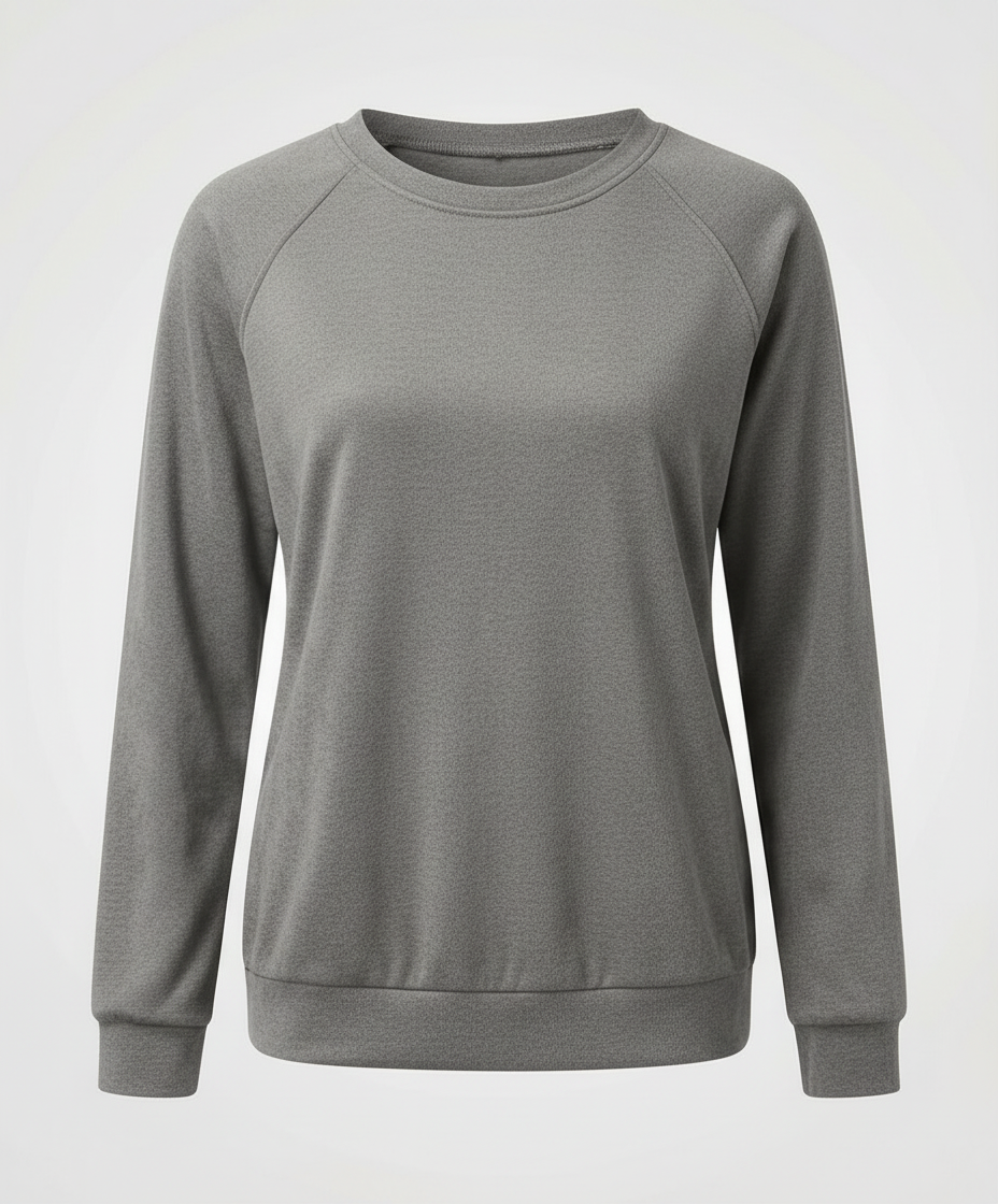 Bequemes Rundhals Sweatshirt Damen