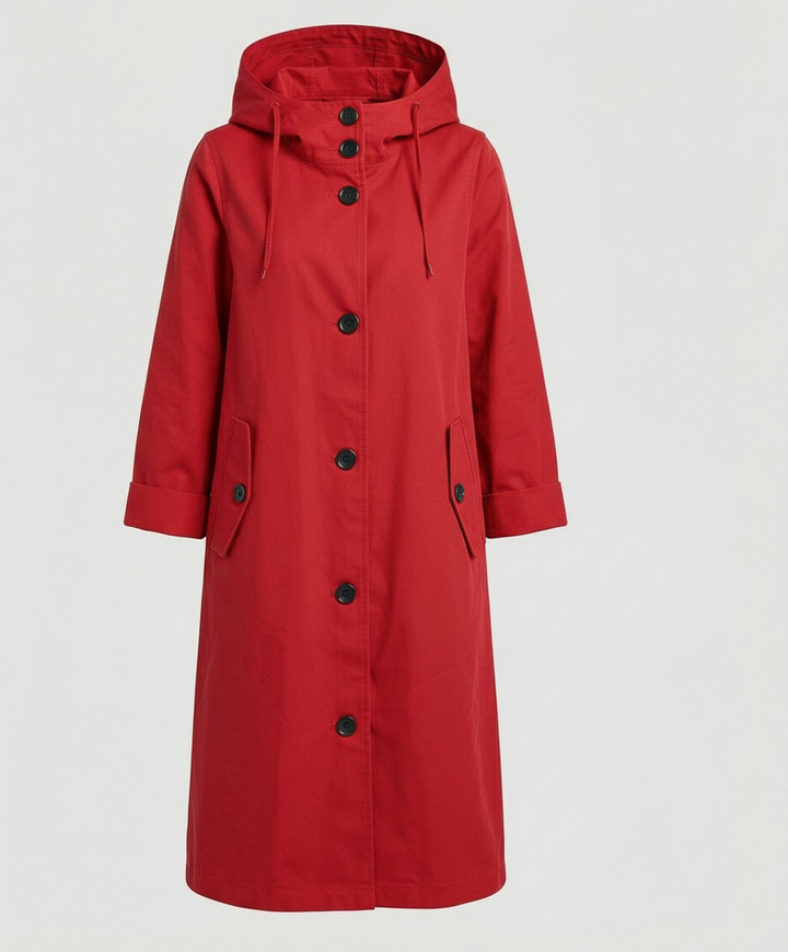 Bequemer Regen Trenchcoat Damen Kapuze