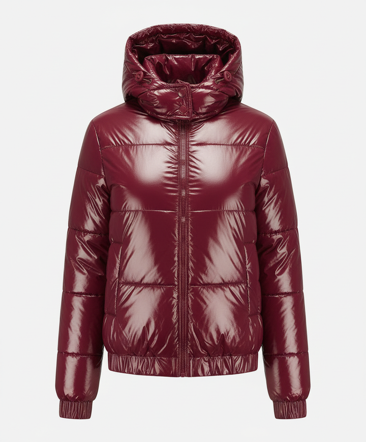 Glänzende Winterjacke Damen