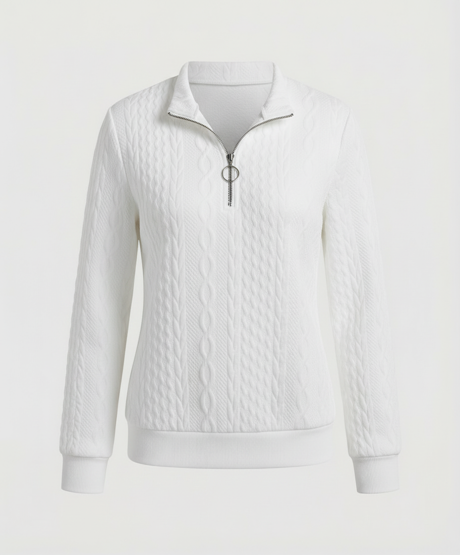Strukturstrick Casual Pullover Damen