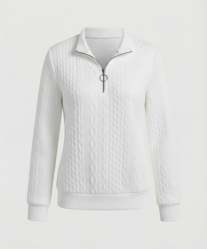 Strukturstrick Casual Pullover Damen