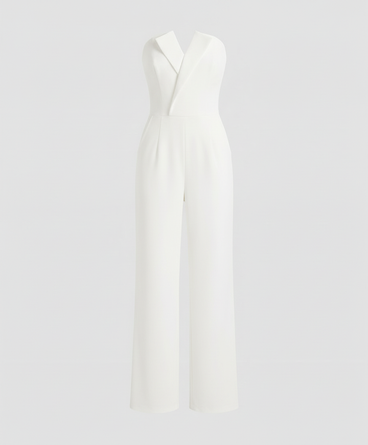 Ärmelloser V-Ausschnitt Overall