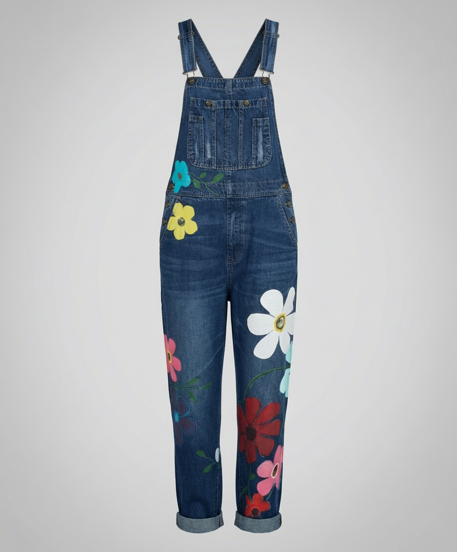 Ärmelloser Denim-Overall Damen