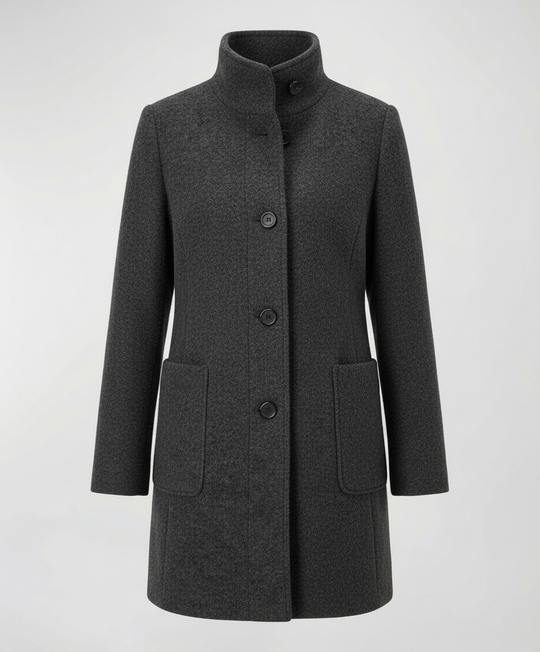 Eleganter Vintage Wollmantel Damen