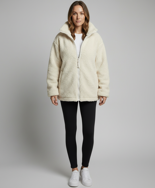 Herren Oversized Fleecejacke Warm