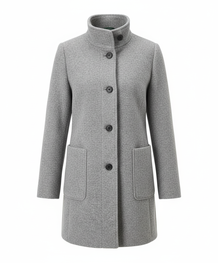 Eleganter Vintage Wollmantel Damen