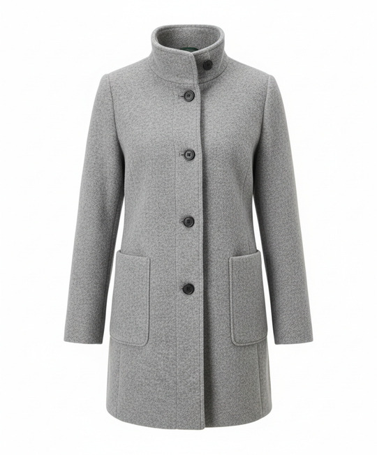 Eleganter Vintage Wollmantel Damen