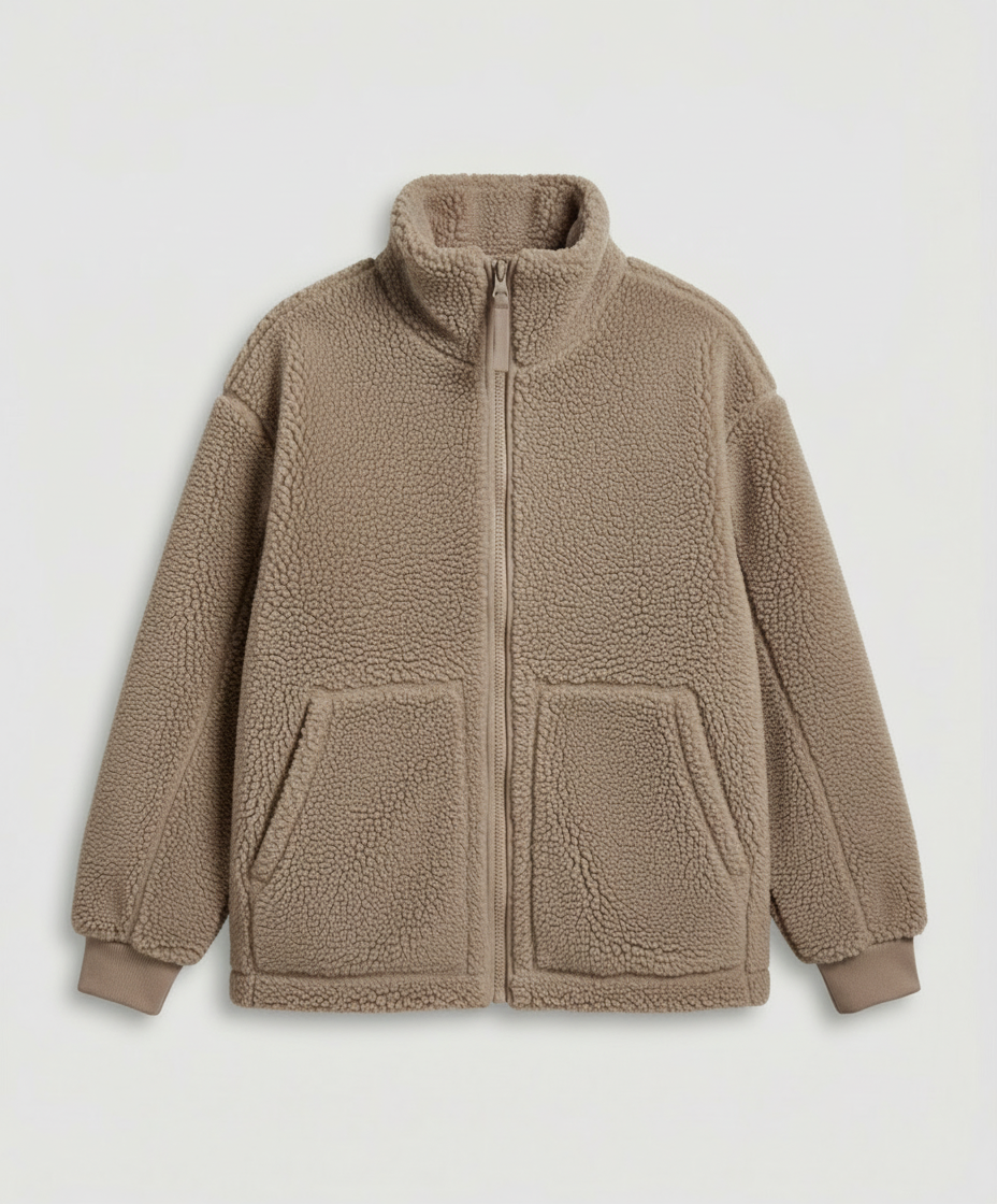 Herren Oversized Fleecejacke Warm