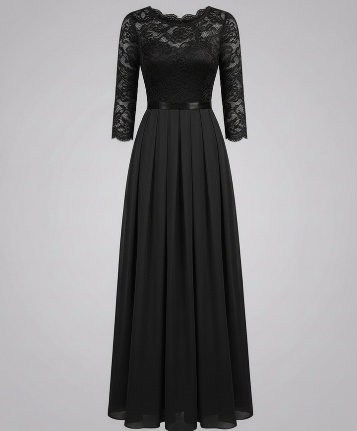 Elegantes Spitzen Brautjungfernkleid