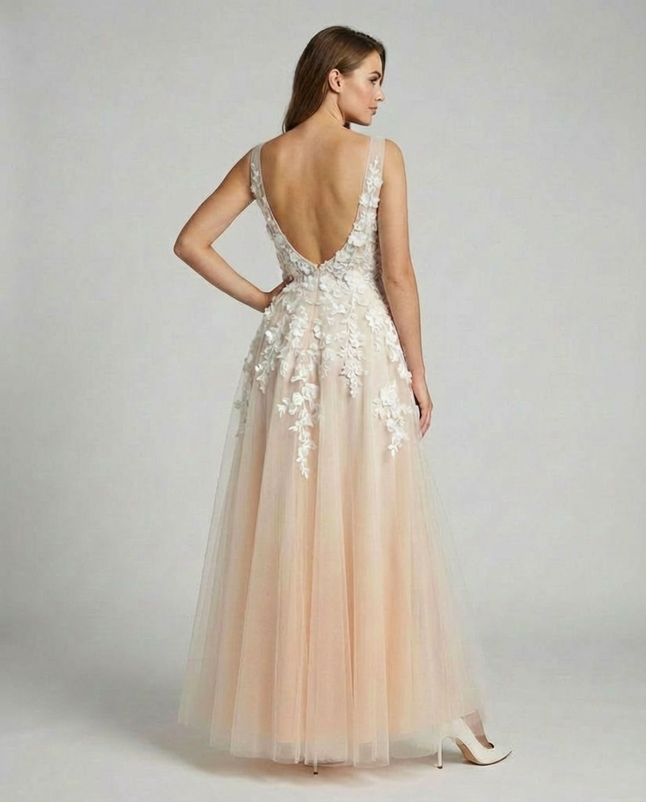 Elegantes A Linie Brautkleid