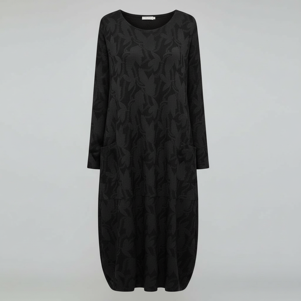 Luxuriöses Winterkleid Druck Elegant Komfort