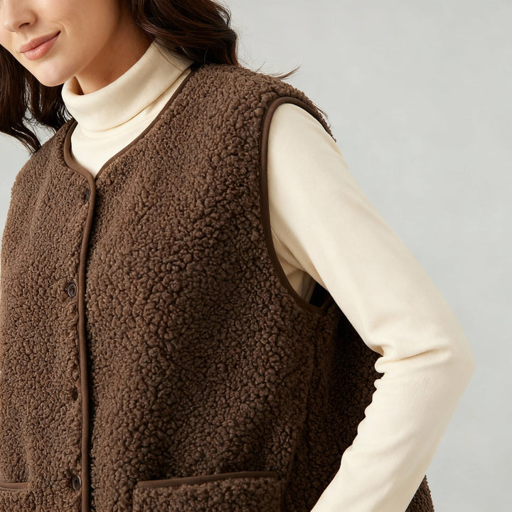 Winter Warme Elegante Fleece Weste Damen
