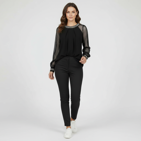 Mesh-Pailletten Damen Top | Nord Taschen