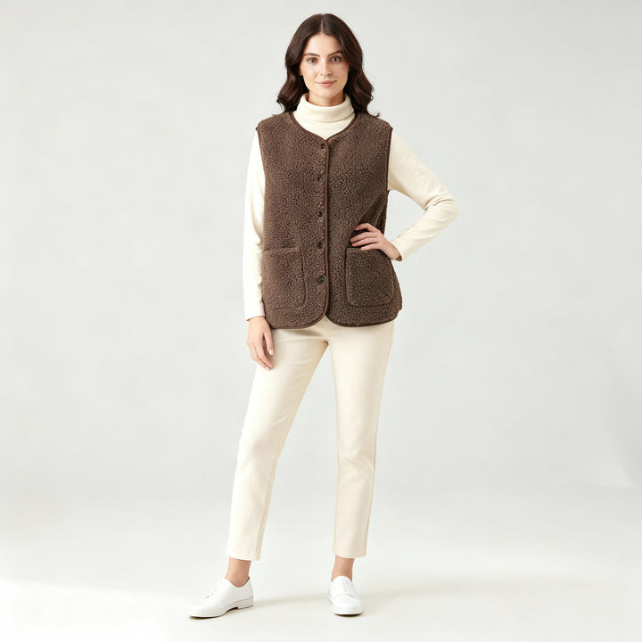 Winter Warme Elegante Fleece Weste Damen