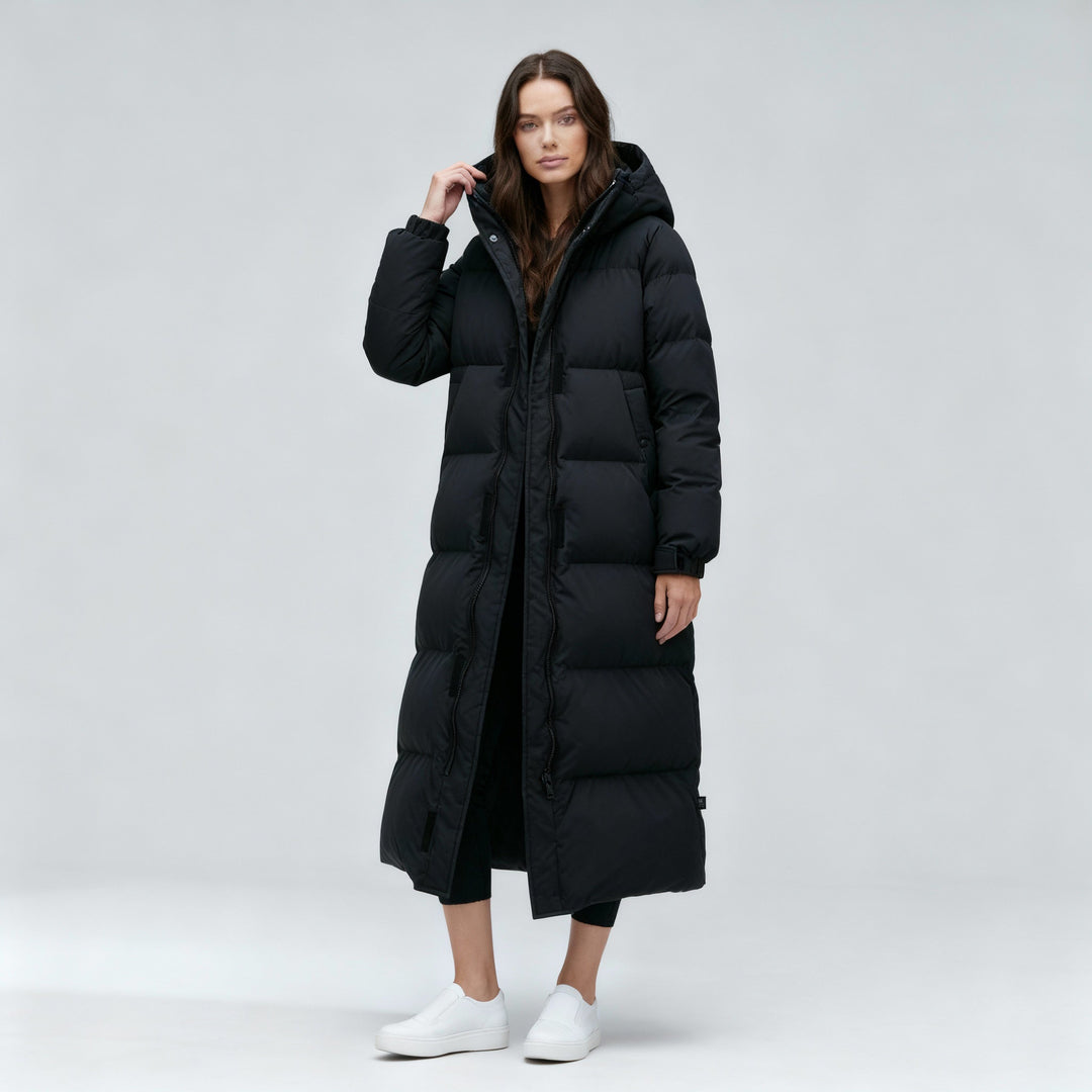 Winddichte Lange Winterjacke Damen