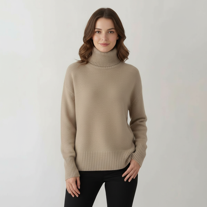 Damen Kaschmir Rollkragenpullover